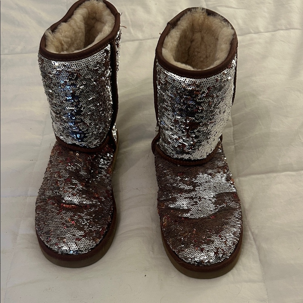 UGG Silver Sequin Winter Boots